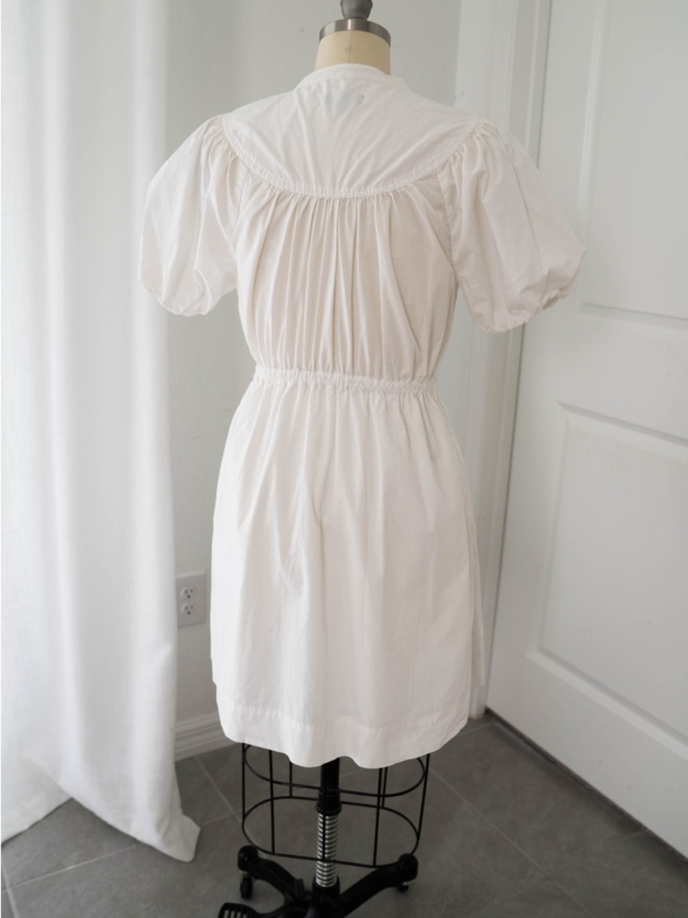 J. Crew White Cotton Mini Dress with Peter Pan Collar - Picture 5 of 9